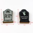 thumbnail image 2 of FNNMNNR 3Pcs Halloween Wooden Ornaments Ghost Pumpkin Gravestone Design Desktop Ornaments for Halloween Decoration, 2 of 5
