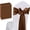Brown-50, variant on Satin Blue Chair Sashes Bows 50 Pack - 7x108 Inches Light Ties Ribbons For Wedding Party Birthday Shower Decor