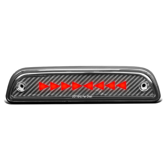 DNA Motoring 3BL-TTAC95-3D-T4-LED-BK For 1995 to 2015 Tacoma Carbon Fiber Look Pulse LED Triangle Style Tail Center 3rd Third Brake Light 96 97 98 99 00 01 02 03 04