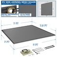 thumbnail image 2 of Leisure Coachworks RV Awning Side Sun Shade 9'X7' Black Mesh Screen Sunshade Complete Kits Motorhome Camping Trailer Canopy UV Blocker, 2 of 10
