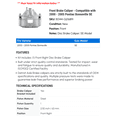 thumbnail image 2 of Front Brake Caliper - Compatible with 2000 - 2005 Pontiac Bonneville SE 2001 2002 2003 2004, 2 of 2