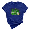 thumbnail image 2 of LSLJS Col Rond Imprimé Trèfle de Saint Patrick Manches Courtes Décontracté Ample Manches Courtes Col Rond Haut/chemise, Cadeaux pour Femmes, 2 of 4
