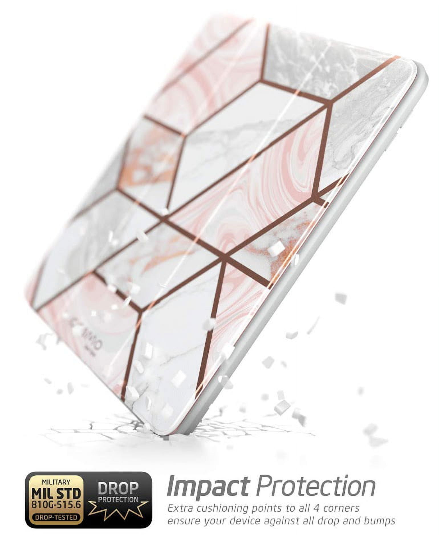 iPad 9.7 Case 2018/2017, [Built-in Screen Protector] i-Blason [Cosmo] Full-Body Trifold Stand Protective Case Cover with Auto Sleep/Wake & Apple Pencil Holder for Apple iPad 9.7 Inch (Marble)