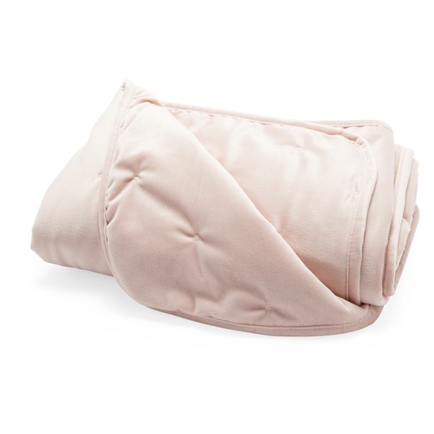 MoDRN Glam Velvet Dot Throw Blanket, Blush