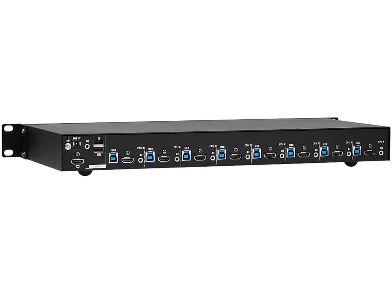 Tripp Lite 1U Rack Mount 8-Port 4K60Hz HDMI USB Peripheral KVM Switch B024H4U08