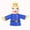 Blue, variant on 38Cm/14.96In Role-Playing Puppets, Cartoon Prince And Princess Hand Puppets, Plush Toys of Cartoon Characters with Movable Mouths for Interactive Games