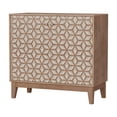 thumbnail image 5 of Tcbosik Sideboard Cabinet with 2 Doors, Modern Kitchen Cabinet with Adjustable Shelf, Coffee Bar Cabinet for Kitchen, Living Room, Hallway, Tangerine & Walnut, 5 of 10