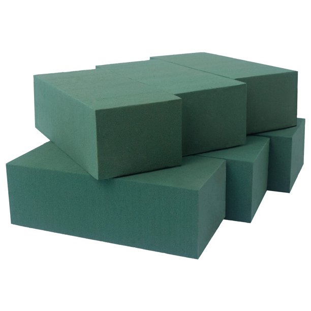 Bloques de espuma floral FLOFARE para flores frescas/artificiales (6 unidades)