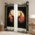 thumbnail image 2 of Manfei Cartoon Deer Print Curtains Pack of 2 (42x84 Each) for Teen, Rustic Farmhouse Curtains Blackout, Hunting Wildlife Bedroom Curtains, Curtains and Drapes Bedroom Decor, 2 of 6