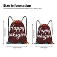 thumbnail image 2 of Xecao Happy Thanksgiving Pattern Sports Drawstring Backpack - String Swim Gym Bag with Wet Proof Pocket for Women&Men-Small, 2 of 6