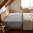 thumbnail image 2 of Vccoem Heated Mattress Pad Queen Size, Electric Bed Warmer with Dual Controller, 9 Heat Settings & 10-Hour Auto Shut-off, Machine Washable, Gray, 2 of 9