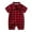 Red, variant on TOOYOU Girls Romper Spring And Summer Baby Short Sleeve Casual Lattice Holiday Pajama Playsuit Bodysuits For Toddler ,Size 3-6 Months Red