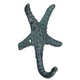 thumbnail image 3 of Zeckos Cast Iron Nautical Starfish Decorative Wall Hooks Set of 3, 3 of 5