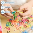 thumbnail image 4 of 3000Pcs Loom Rubber Band Kit with 125Pcs S-Clips and 5Pcs Hook, Blue, 4 of 6