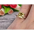 thumbnail image 5 of Champagne Moissanite Diamond Engagement Ring-Solid 10k Rose Gold 1.80 Carat 7mm Princess Cut Art Deco Design, 5 of 5