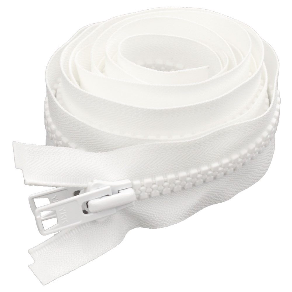 YKK Boat VISLON Zipper VFUVOL-107 | No. 10 White 72 Inch Double Pull