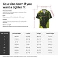 thumbnail image 5 of Lsque Screaming Horror Art print Men's Cuban Collar Short Sleeve Shirt Summer Beachwear Casual Button Down Fashionable Vacation Leisure Shirt-4X-Large, 5 of 7