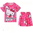 thumbnail image 2 of 2024 nuevos pijamas de verano para niños y niñas, camisetas de manga corta con estampado de dibujos animados bonitos y pantalones cortos, conjuntos de ropa para bebés pequeños, 2 of 2