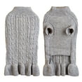 thumbnail image 1 of Turtleneck Warm Elegant Rope Pet Sweater Stretch Knit Ruffled Sweater Dress, 1 of 5