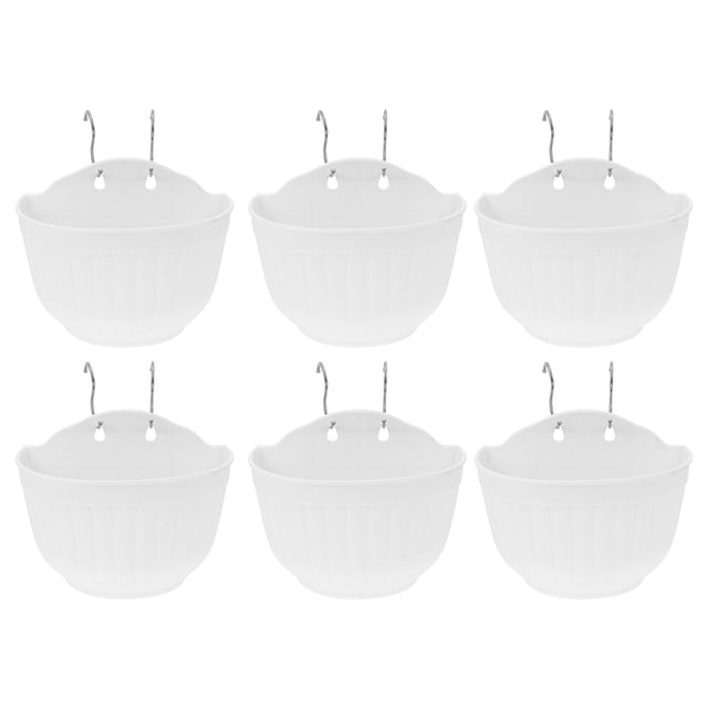 GOOHOCHY 6 sets colgando flores plantador plástico flor plantación maceta jardinería maceta