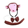 thumbnail image 4 of Animal Headband Tail Bowtie Set Halloween Cosplay for Performance Dance Prom Monkey, 4 of 7