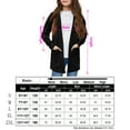 thumbnail image 5 of Yesfashion Girls Cardigan Knit Open Front Long Sleeve Sweaters Casual Outwear with Pockets for 5-14 T Kids, 5 of 5