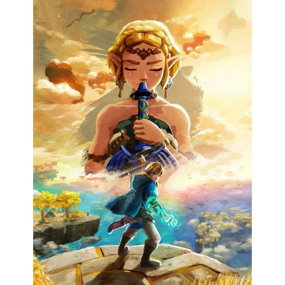 The Legend of Zelda Diamond Painting Kits,Anime Diamond Art Kits Round Full Drill,DIY 5D Diamond Painting Kits for Adults Kids Home Wall Decor 12"x16"