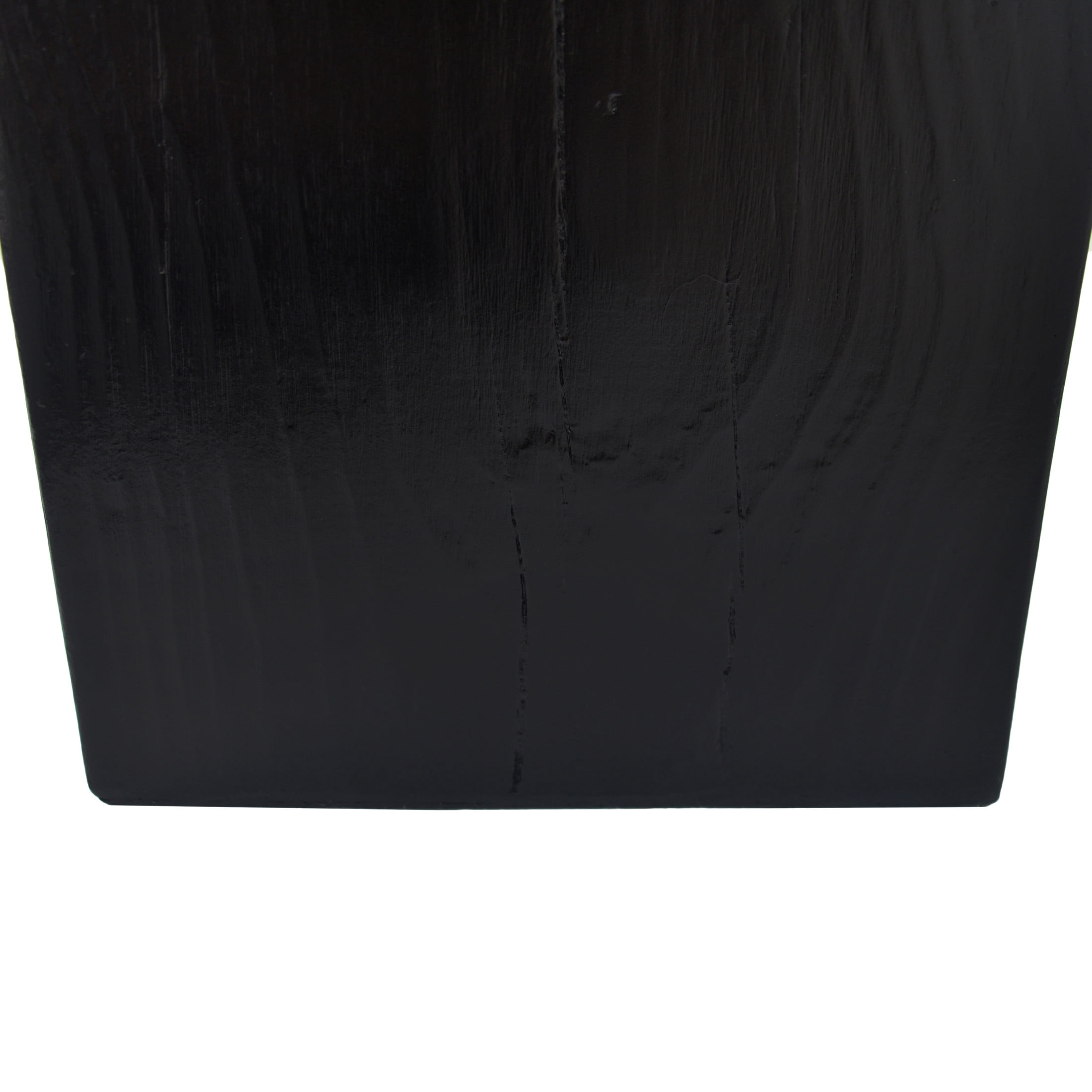 Christopher Knight Home 18" MGO End Table, Wood-Look Square Design, Indoor Outdoor Side Table, Black Finish, Set of 4