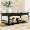 thumbnail image 4 of Imitation Marble Coffee Table with Multi-Functional Hidden Storage and Fingerprint Lock, for Living Room, 4 of 5