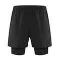 thumbnail image 1 of Pantalones cortos para correr 2 en 1 para hombre con forro, pantalones cortos de entrenamiento Dry Fit con bolsillos, 1 of 5