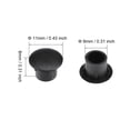thumbnail image 4 of Uxcell 8mm Dia Black Plastic Locking Hole Plug Button Top Flush Type Screw Cap Cover 100 Pack, 4 of 4