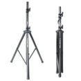 thumbnail image 2 of Sound Town 2-Pack Universal Tripod Speaker Stands with Adjustable Height, 35mm Compatible Insert, Locking Knob and Shaft Pin, Black (STSD-71B-PAIR), 2 of 5