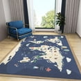 thumbnail image 2 of World Map Area Rugs, Cartoon Animals Kids Rug, Ocean Educational Rug Multipurpose Washable Rug For Children Bedrooms And Playroom 4' x 6', 2 of 6