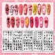 thumbnail image 3 of Juego de 5 placas para estampar uñas con diseño de flores, rosas, mariposas y otros motivos. Incluye sello y raspador., 3 of 7