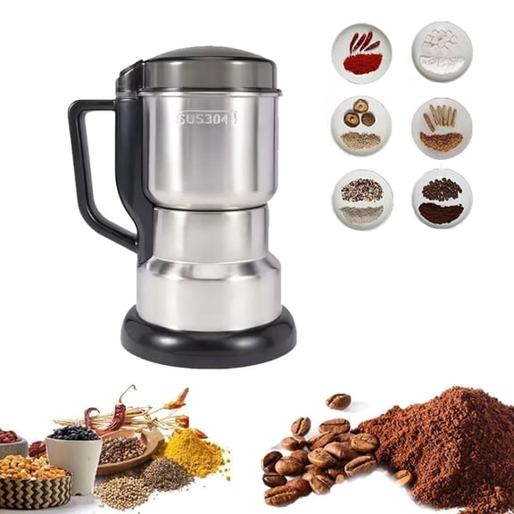 Puxitri Electric Coffee Grinder, Grain Mills, Spice Grinder Electric, Herb Grinder, Multifunctional Grinding Machine with 304 Stainless Steel Blade