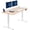 Bamboo/White, variant on VIVO Electric 55" x 28" Stand Up Desk, White Table Top, White Frame