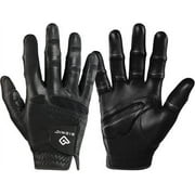 New Improved 2X Long Lasting Bionic StableGrip Men's Black Golf Glove - Patented Stable Grip Genuine Cabretta Leather, Natural Fit Designed by Orthopedic Surgeon! (Large, Worn on Left Hand)
