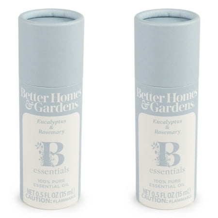 Better Homes & Gardens 100% Pure Essential Oil: Eucalytpus & Rosemary, 15mL, 2-Pack