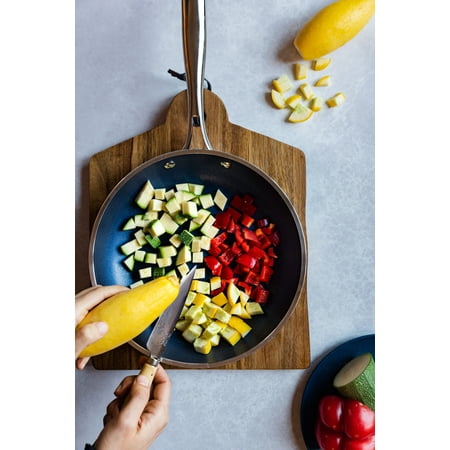 Granitestone - Diamond 10' Round Fry Pan Non Stick - Blue