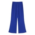 thumbnail image 3 of CHICTRY Woman Chiffon Elegant Long Pants Casual Trousers Mother of Brides Formal Dress-up Royal Blue XL, 3 of 5
