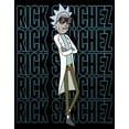 thumbnail image 2 of Junior's Rick And Morty Rick Sanchez Name Stack  Graphic Tee Black Large, 2 of 3