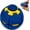 Blue, variant on Magic Squishy Spinning Ball, Funny Stress Ball, Stress Relief & Anxiety Desk Accessory (Blue)