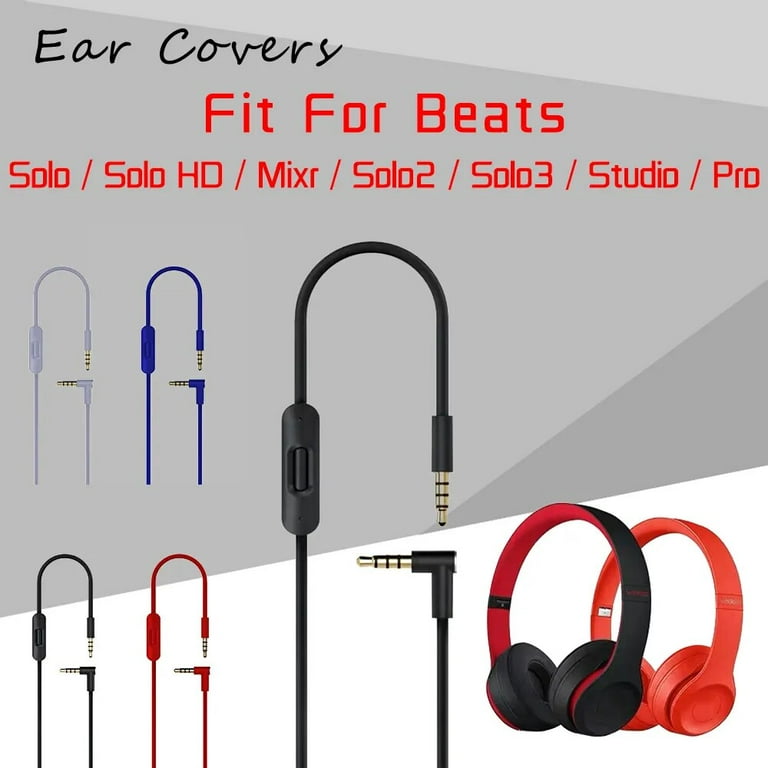 Aux Cable For Beats Solo Solo HD Mixr Solo2 Solo3 Studio Pro Solo 2.0 3.0 Replacement 3.5mm Jack AUX Cable Walmart