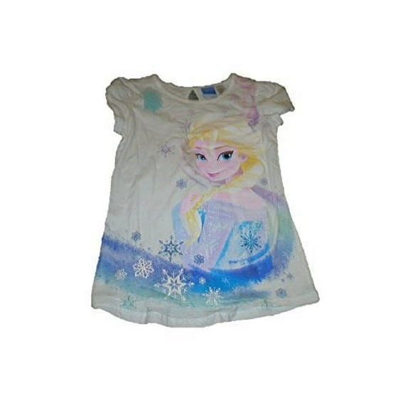 Girl Frozen Tee Shirt Shirt with Bow, Elsa - Small