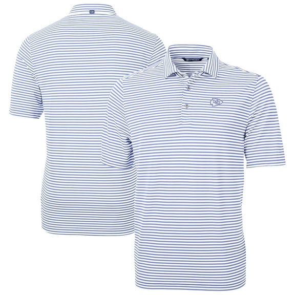 Men's Cutter & Buck Purple Kansas City Chiefs Virtue Eco Pique Stripe Recycled Polo