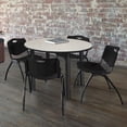thumbnail image 3 of Regency 42 in Round Breakroom Table- Maple Top, Black Legs, 4 M Stack Chairs- Black, 3 of 7
