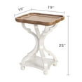 COZAYH Rustic Farmhouse Cottage core Accent End Table, Natural Tray Top