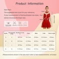 thumbnail image 7 of YEAHDOR Womens Figure Skating Dress Long Sleeve Sheer Mesh Patchwork Gymnastics Leotard Dancewear Red XL, 7 of 7