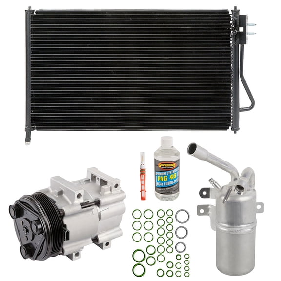 For Ford Focus 2.0L Zetec 2003 2004 A/C Kit w/ AC Compressor Condenser Drier - BuyAutoParts