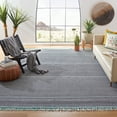 thumbnail image 4 of SAFAVIEH Montauk Kiana Striped Area Rug, Turquoise/Multi, 5' x 8', 4 of 5